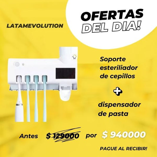 Soporte Cepillos Dispensador Crema Denta