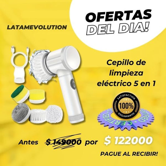 CEPILLO DE LIMPIEZA ELÉCTRICO 5 EN 1