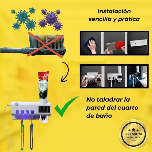Soporte Cepillos Dispensador Crema Denta