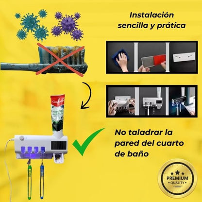 Soporte Cepillos Dispensador Crema Denta