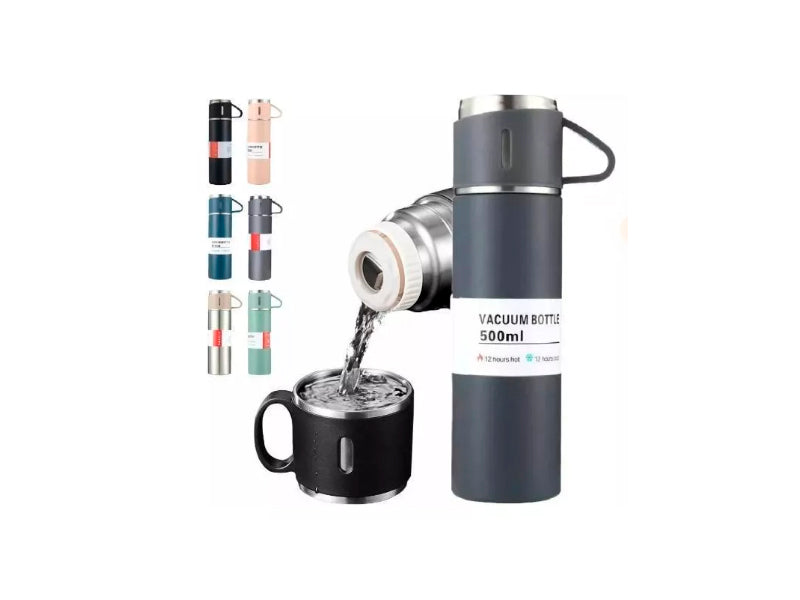 Vacuum Flask Set Termo 500ml Con 3 Tazas