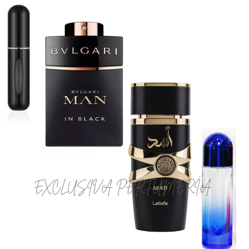 Bvlgary man +asad+balax30 ml+perfumero